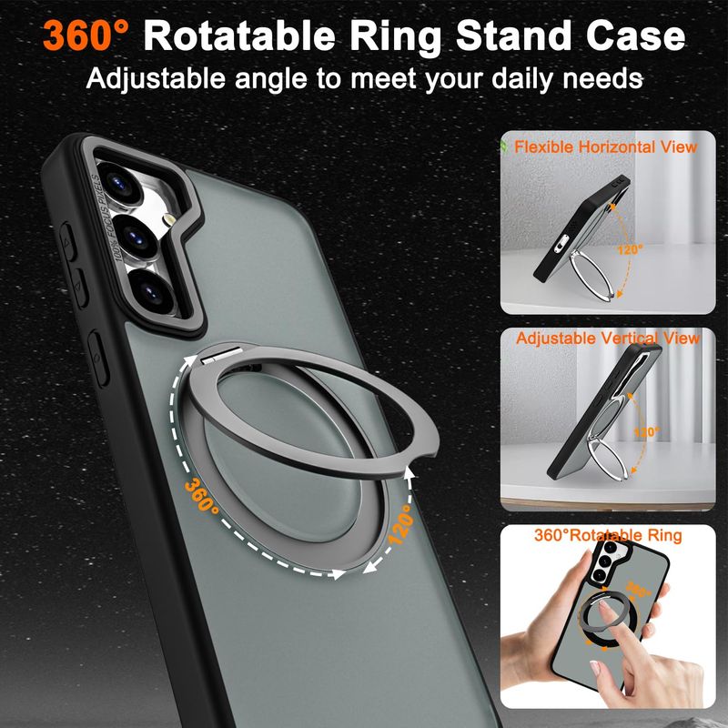Laptop, Telefoane si Tablete - Telefoane mobile si accesorii - Accesorii Telefoane - Huse telefoane - Husa de Protectie din Silicon, Compatibil Samsung Galaxy S24 Plus, Magnet Magsafe, Suport pentru telefon - Infinity.ro