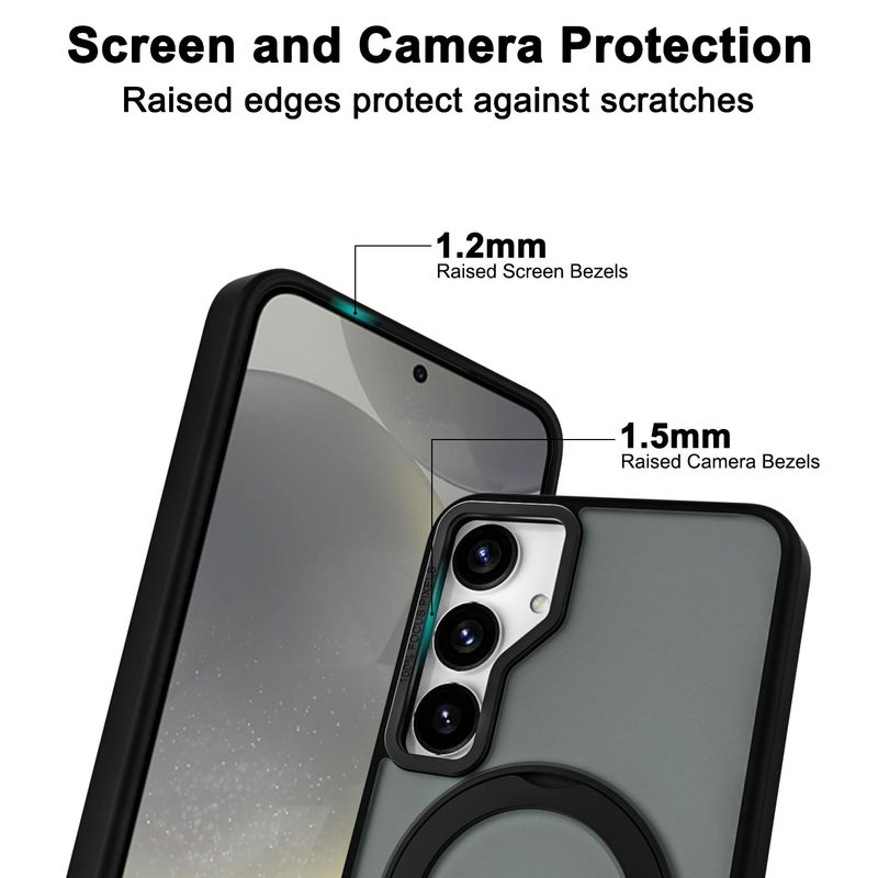 Laptop, Telefoane si Tablete - Telefoane mobile si accesorii - Accesorii Telefoane - Huse telefoane - Husa de Protectie din Silicon, Compatibil Samsung Galaxy S24 Plus, Magnet Magsafe, Suport pentru telefon - Infinity.ro