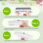 Electronice si Electrocasnice - Electrocasnice bucatarie - Mixere, tocatoare & roboti de bucatarie - Aparate de vidat - Aparat de Vidat si Sigilat Alimente Umede/Uscate, Afisaj Digital Secunde Ramase, Oprire Automata, 10 Pungi Incluse - Infinity.ro