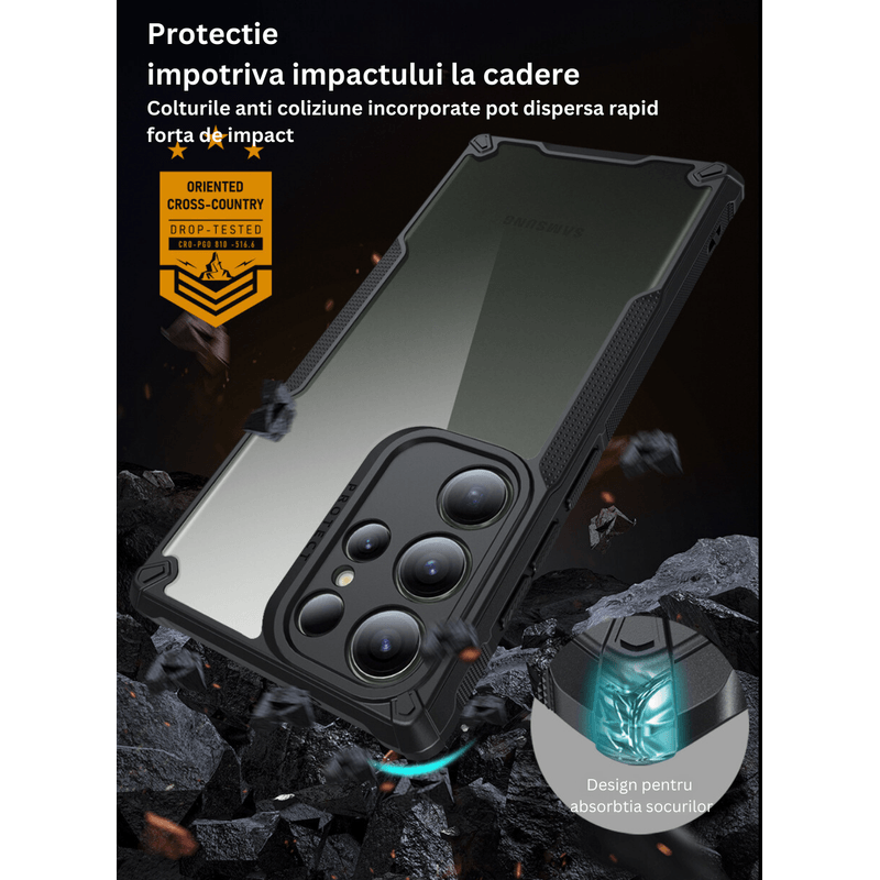 Laptop, Telefoane si Tablete - Telefoane mobile si accesorii - Accesorii Telefoane - Huse telefoane - Husa de Protectie, Compatibila Samsung Galaxy S23, Anti-Soc si Anti-Alunecare, Design Anti-Amprente, Versatyx - Negru - Infinity.ro