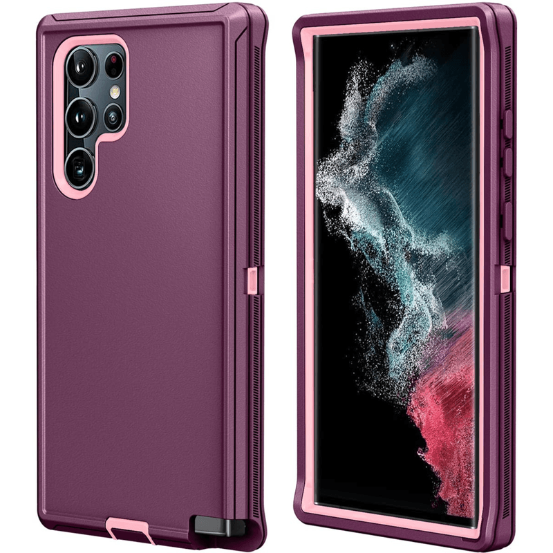 Laptop, Telefoane si Tablete - Telefoane mobile si accesorii - Accesorii Telefoane - Huse telefoane - Husa de Protectie, Compatibila Samsung Galaxy S23, Protectie 3 in 1, Antisoc si Antialunecare, Uz Intens, Versatyx - Mov - Infinity.ro