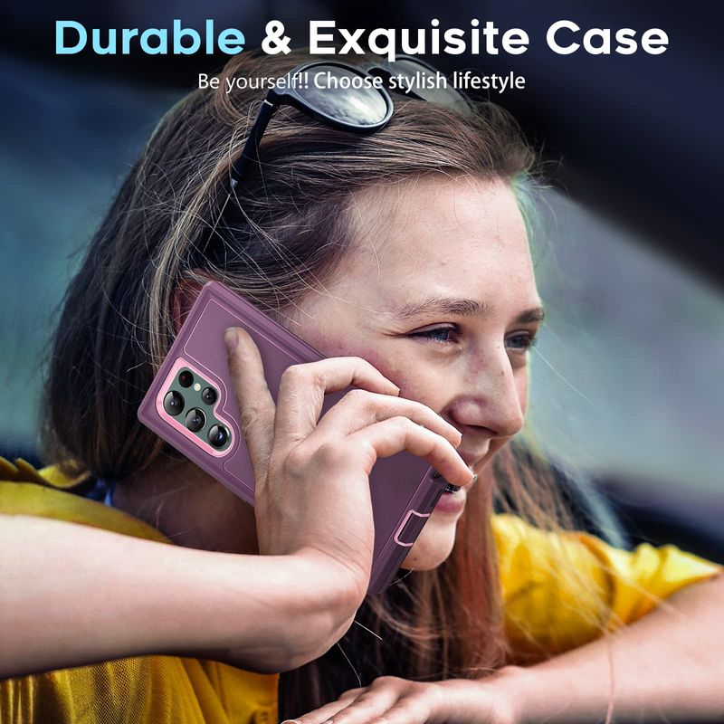 Laptop, Telefoane si Tablete - Telefoane mobile si accesorii - Accesorii Telefoane - Huse telefoane - Husa de Protectie, Compatibila Samsung Galaxy S23, Protectie 3 in 1, Antisoc si Antialunecare, Uz Intens, Versatyx - Mov - Infinity.ro