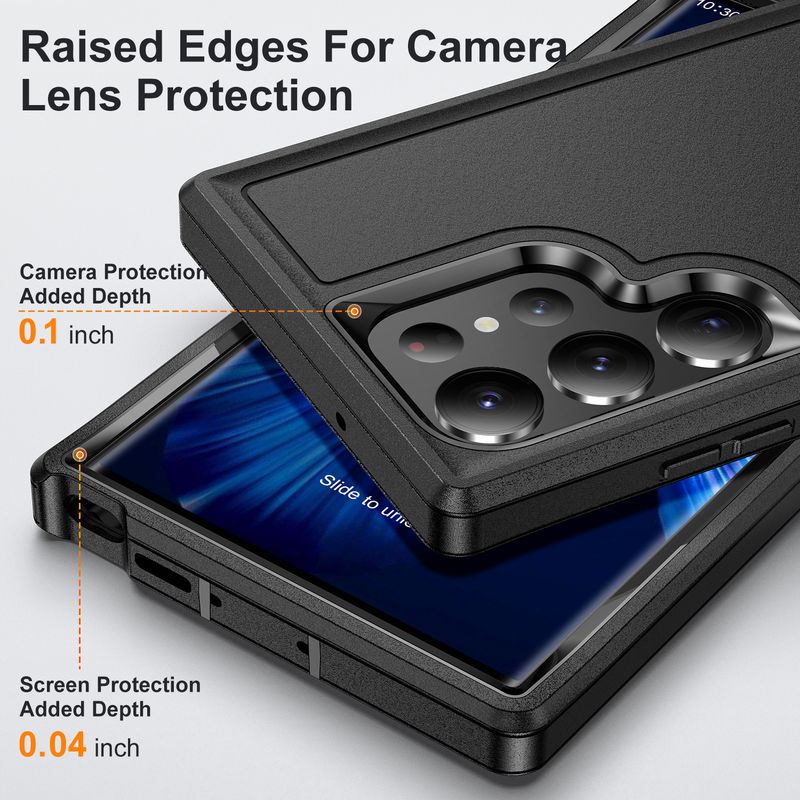 Laptop, Telefoane si Tablete - Telefoane mobile si accesorii - Accesorii Telefoane - Huse telefoane - Husa de Protectie, Compatibila Samsung Galaxy S22, Protectie 3 in 1, Antisoc si Antialunecare, Uz Intens,  Negru - Infinity.ro