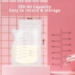 Jucarii, Copii si Bebe - Maternitate - Accesorii alaptare - Pungi de depozitare a laptelui matern, Set 100 buc., 250 ml, Pre-sterilizate igienic, Pentru congelare si refrigerare - Infinity.ro