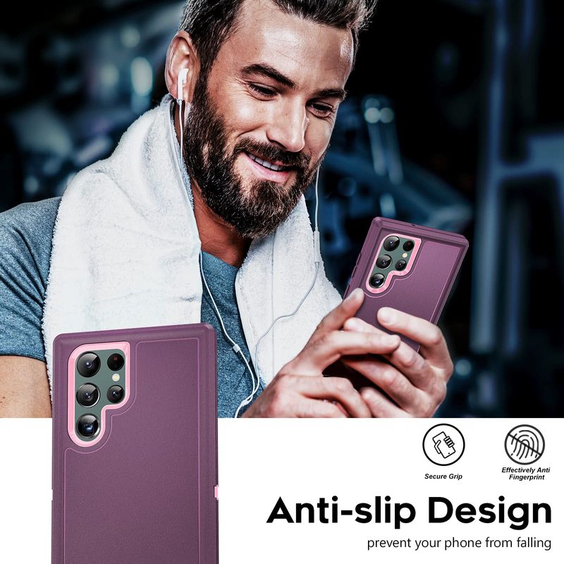 Laptop, Telefoane si Tablete - Telefoane mobile si accesorii - Accesorii Telefoane - Huse telefoane - Husa de Protectie, Compatibila Samsung Galaxy S24, Protectie 3 in 1, Antisoc si Antialunecare, Uz Intens, Mov - Infinity.ro