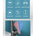 Casa si Gradina - Sanitare - Lavoar baie si accesorii - Baterii sanitare - Baterie chiuveta bucatarie, Otel inoxidabil, Cartus ceramic, Pipa cu dus extractibil, Rotatie 360°, 3 Moduri curgere - Infinity.ro