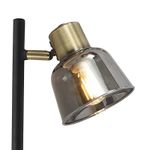 Casa si Gradina - Corpuri si surse de iluminat - Veioze si lampi - Lampadare - Lampadar Smoky PT3 cu Intrerupator, 3xE14, Negru + Alama, IP20, Klausen - Infinity.ro