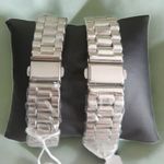 Fashion, accesorii si bijuterii - Barbati - Bijuterii barbati - Ceasuri barbati - Set de ceasuri pentru cuplu display analog mecanism quartz curea argintie - Infinity.ro