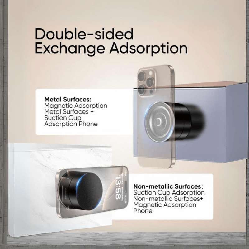 Laptop, Telefoane si Tablete - Telefoane mobile si accesorii - Accesorii Telefoane - Suport si docking telefoane - Suport de telefon Pliabil 360° KASEVY cu Aspiratie Puternica si Tehnologie Magsafe pentru Telefon, Universal - Infinity.ro