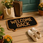 Casa si Gradina - Textile si covoare - Covoare - Covorase intrare - Covor Intrare din Fibra de Cocos – 75x41 cm – Mesaj „Welcome back” - Infinity.ro