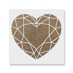 Casa si Gradina - Decoratiuni - DIY - Sabloane decorative pereti - Sablon Perete vopsire, tencuiala 0.7mm Inima Geometrica model MXSP7477, 100 x 100 mm - Infinity.ro