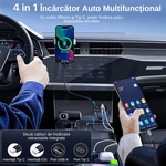 Laptop, Telefoane si Tablete - Telefoane mobile si accesorii - Accesorii Telefoane - Incarcatoare telefoane - Incarcator Auto 4 in 1 Multifunctional, Incarcare Rapida, Incarcare Simultana, Auto-Reglabil, Design cu 2 Cabluri - Infinity.ro
