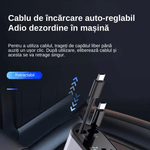 Laptop, Telefoane si Tablete - Telefoane mobile si accesorii - Accesorii Telefoane - Incarcatoare telefoane - Incarcator Auto 4 in 1 Multifunctional, Incarcare Rapida, Incarcare Simultana, Auto-Reglabil, Design cu 2 Cabluri - Infinity.ro