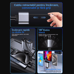 Laptop, Telefoane si Tablete - Telefoane mobile si accesorii - Accesorii Telefoane - Incarcatoare telefoane - Incarcator Auto 4 in 1 Multifunctional, Incarcare Rapida, Incarcare Simultana, Auto-Reglabil, Design cu 2 Cabluri - Infinity.ro