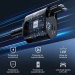 Laptop, Telefoane si Tablete - Telefoane mobile si accesorii - Accesorii Telefoane - Incarcatoare telefoane - Incarcator Auto 4 in 1 Multifunctional, Incarcare Rapida, Incarcare Simultana, Auto-Reglabil, Design cu 2 Cabluri - Infinity.ro