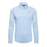 Fashion, accesorii si bijuterii - Barbati - Imbracaminte - Camasi barbati - Camasa La Martina Slim fit cu logo brodat CCMC02, M INTL, Albastru - Infinity.ro