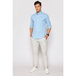 Fashion, accesorii si bijuterii - Barbati - Imbracaminte - Camasi barbati - Camasa La Martina Slim fit cu logo brodat CCMC02, M INTL, Albastru - Infinity.ro