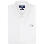 Fashion, accesorii si bijuterii - Barbati - Imbracaminte - Camasi barbati - Camasa La Martina Slim fit cu logo brodat CCMC02, 4XL INTL, Alb - Infinity.ro