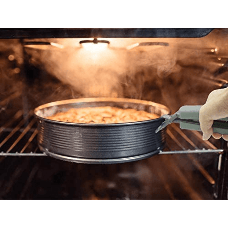 Casa si Gradina - Bucatarie si vesela - Ustensile bucatarie - Polonice, linguri si clesti de bucatarie - Maner universal, cleste pentru manevrare tavi si oale fierbinti, cu sistem de blocare antialunecare, verde - Infinity.ro