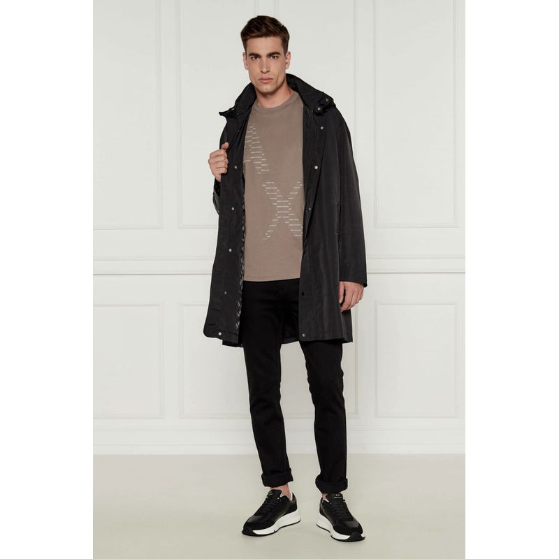 Fashion, accesorii si bijuterii - Barbati - Imbracaminte - Tricouri si bluze barbati - Tricou barbati Armani Exchange 6DZTJK Maro taupe S INTL - Infinity.ro