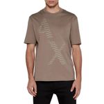 Fashion, accesorii si bijuterii - Barbati - Imbracaminte - Tricouri si bluze barbati - Tricou barbati Armani Exchange 6DZTJK Maro taupe M INTL - Infinity.ro
