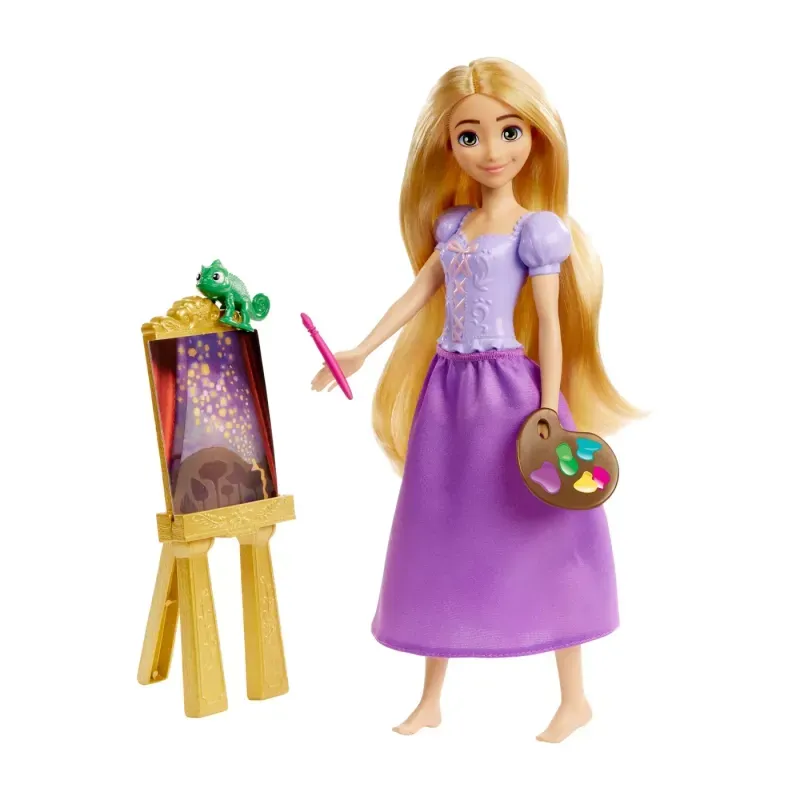 Jucarii, Copii si Bebe - Jucarii si jocuri - Papusi si accesorii - Papusi - Papusa DISNEY PRINCESS Rapunzel pictorita - Infinity.ro