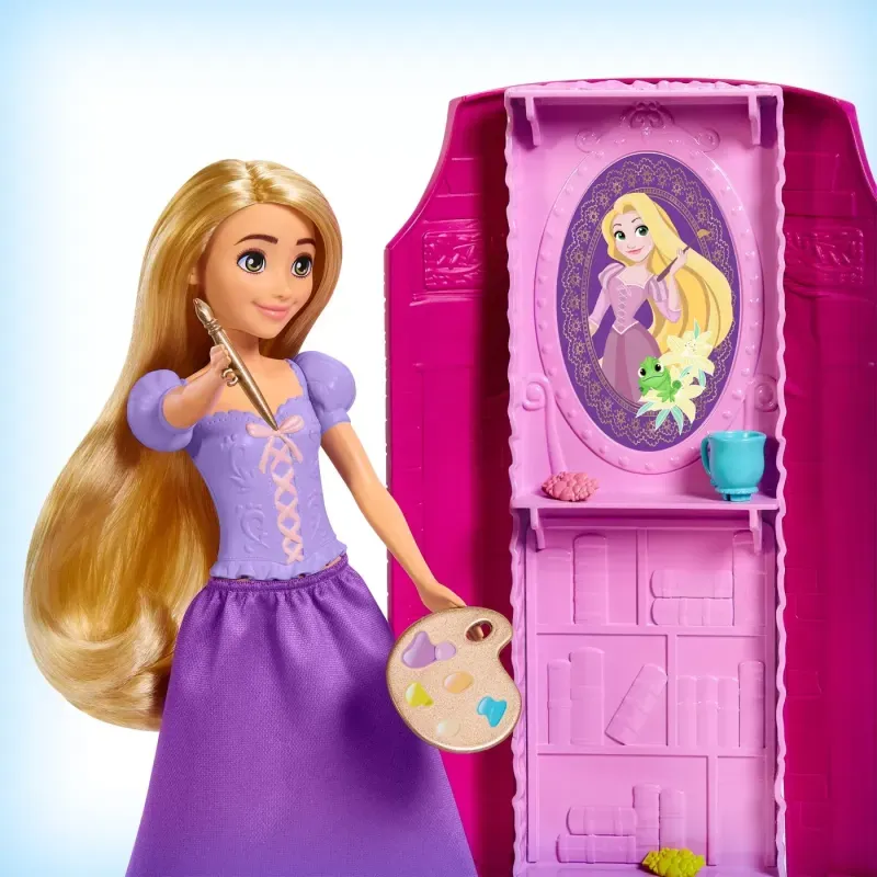 Jucarii, Copii si Bebe - Jucarii si jocuri - Papusi si accesorii - Papusi - Papusa DISNEY PRINCESS Rapunzel pictorita - Infinity.ro