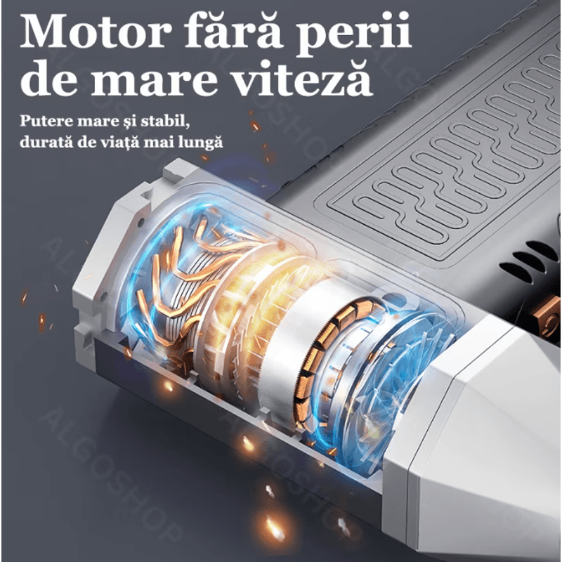 Casa si Gradina - Gradinarit si plante - Utilaje gradina - Aspiratoare, suflante si tocatoare - Suflanta Aer si Aspirator Fara Fir Turbo Fan, 2 in 1, portabila, 200W, 130000 RPM, Baterie 8000 mAh, Indepartare Praf - Infinity.ro