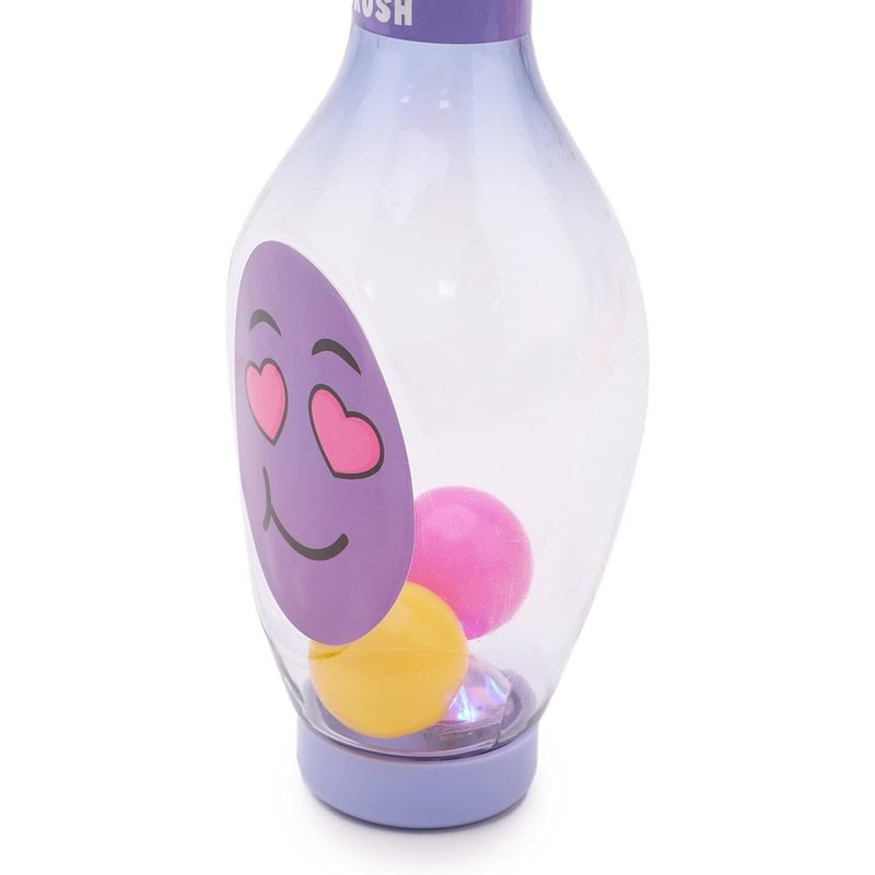 Jucarii, Copii si Bebe - Jucarii si jocuri - Jucarii & jocuri educative - Jucarii interactive - Set bowling Grafix cu LED-uri, roz, galben, mov, Light Up Bowling, R05-0707-PINK - Infinity.ro