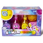 Jucarii, Copii si Bebe - Jucarii si jocuri - Jucarii & jocuri educative - Jucarii interactive - Set bowling Grafix cu LED-uri, roz, galben, mov, Light Up Bowling, R05-0707-PINK - Infinity.ro