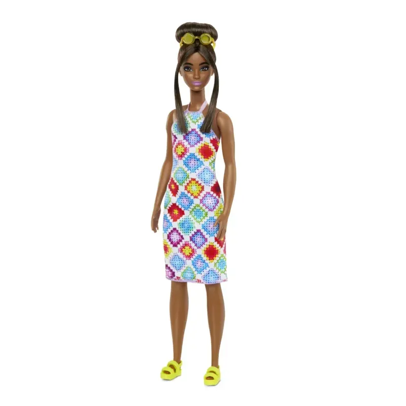 Jucarii, Copii si Bebe - Jucarii si jocuri - Papusi si accesorii - Papusi - Papusa Barbie Fashionistas Satena cu ochelari de soare galbeni - Infinity.ro
