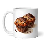 Casa si Gradina - Bucatarie si vesela - Cani si pahare - Cani si cesti - Cana alba personalizata, Muffin cu ciocolata, INOVATIX®. 330ml - Infinity.ro