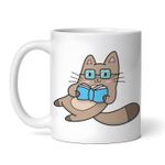 Casa si Gradina - Bucatarie si vesela - Cani si pahare - Cani si cesti - Cana alba personalizata, Pisica silitoare, INOVATIX®. 330ml - Infinity.ro
