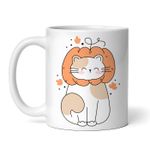 Casa si Gradina - Bucatarie si vesela - Cani si pahare - Cani si cesti - Cana alba personalizata, Pisica simpatica cu ochii inchisi, INOVATIX®. 330ml - Infinity.ro