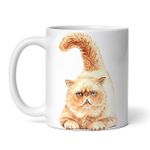 Casa si Gradina - Bucatarie si vesela - Cani si pahare - Cani si cesti - Cana alba personalizata, Pisica stufoasa cu coada in sus, INOVATIX®. 330ml - Infinity.ro