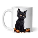 Casa si Gradina - Bucatarie si vesela - Cani si pahare - Cani si cesti - Cana alba personalizata, Pisicuta Halloween, INOVATIX®. 330ml - Infinity.ro