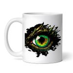 Casa si Gradina - Bucatarie si vesela - Cani si pahare - Cani si cesti - Cana alba personalizata, Ochi de dragon Draco, INOVATIX®. 330ml - Infinity.ro
