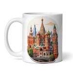 Casa si Gradina - Bucatarie si vesela - Cani si pahare - Cani si cesti - Cana alba personalizata, Orasul Moscova Piata rosie, INOVATIX®. 330ml - Infinity.ro