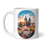 Casa si Gradina - Bucatarie si vesela - Cani si pahare - Cani si cesti - Cana alba personalizata, Orasul Praga catedrala, INOVATIX®. 330ml - Infinity.ro
