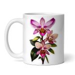 Casa si Gradina - Bucatarie si vesela - Cani si pahare - Cani si cesti - Cana alba personalizata, Orhidee zygopetalum, INOVATIX®. 330ml - Infinity.ro