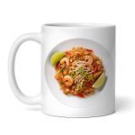 Casa si Gradina - Bucatarie si vesela - Cani si pahare - Cani si cesti - Cana alba personalizata, Pad thai cu creveti, INOVATIX®. 330ml - Infinity.ro