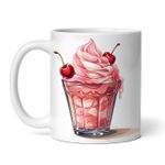 Casa si Gradina - Bucatarie si vesela - Cani si pahare - Cani si cesti - Cana alba personalizata, Pahar cu inghetata de cirese, INOVATIX®. 330ml - Infinity.ro