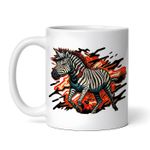 Casa si Gradina - Bucatarie si vesela - Cani si pahare - Cani si cesti - Cana alba personalizata, Zebra, INOVATIX®. 330ml - Infinity.ro