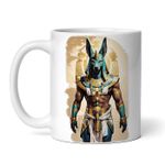 Casa si Gradina - Bucatarie si vesela - Cani si pahare - Cani si cesti - Cana alba personalizata, Zeul egiptean Anubis cu platosa, INOVATIX®. 330ml - Infinity.ro