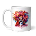 Casa si Gradina - Bucatarie si vesela - Cani si pahare - Cani si cesti - Cana alba personalizata, Ziua mortilor Chan, INOVATIX®. 330ml - Infinity.ro