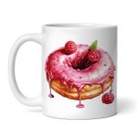 Casa si Gradina - Bucatarie si vesela - Cani si pahare - Cani si cesti - Cana alba personalizata, Gogoasa cu zmeura, INOVATIX®. 330ml - Infinity.ro