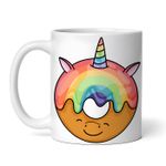 Casa si Gradina - Bucatarie si vesela - Cani si pahare - Cani si cesti - Cana alba personalizata, Gogoasa Donut Unicorn cu fructe, INOVATIX®. 330ml - Infinity.ro