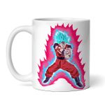 Casa si Gradina - Bucatarie si vesela - Cani si pahare - Cani si cesti - Cana alba personalizata, Goku Super Saiyan Blue Dragon Ball, INOVATIX®. 330ml - Infinity.ro