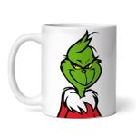 Casa si Gradina - Bucatarie si vesela - Cani si pahare - Cani si cesti - Cana alba personalizata, Grinch asteapta nerabdator sa fure craciunul, INOVATIX®. 330ml - Infinity.ro