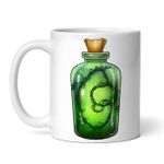 Casa si Gradina - Bucatarie si vesela - Cani si pahare - Cani si cesti - Cana alba personalizata, Halloween  Sticla cu potiune magica verde cu crengi, INOVATIX®. 330ml - Infinity.ro